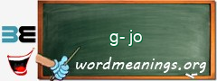 WordMeaning blackboard for g-jo